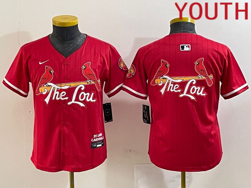 Youth St.Louis Cardinals Blank Red City Edition 2024 Nike MLB Jersey style 2